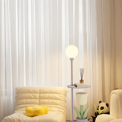 Modern Metal Glass Pink Yellow Purple Floor Lamp Bedroom