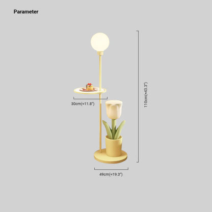 Modern Metal Glass Pink Yellow Purple Floor Lamp Bedroom