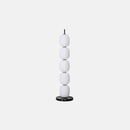 Modern Glass Cylindrical White Floor Lamp Living Room