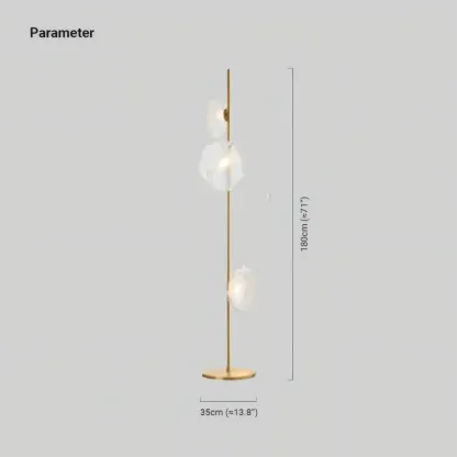 Art Deco Metal Glass Linear Black Gold Gray Living Room Floor Lamp