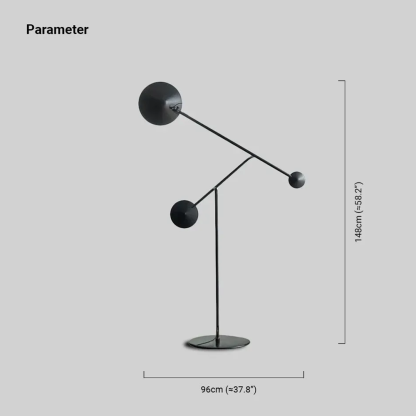 Unusual Metal Linear Floor Lamp Black Study Room 