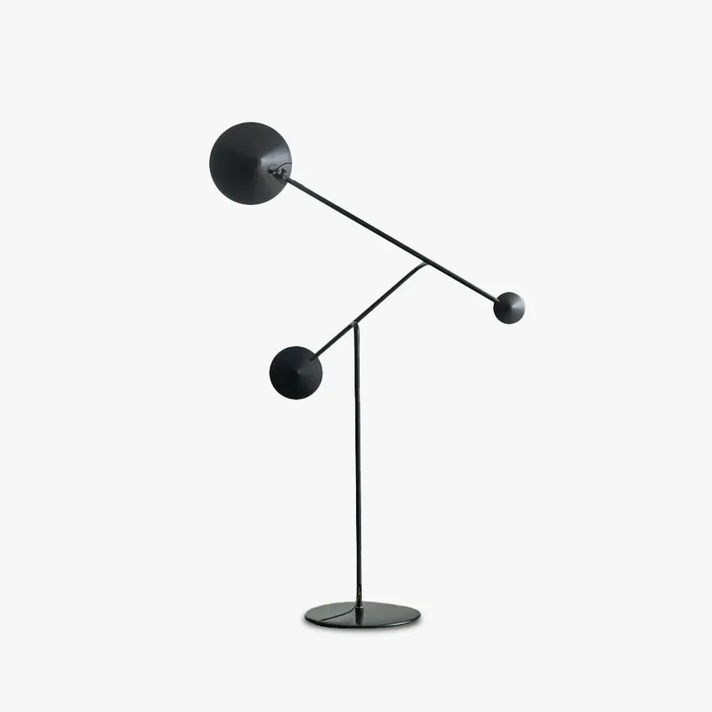 Unusual Metal Linear Study Room Floor Lamp Black