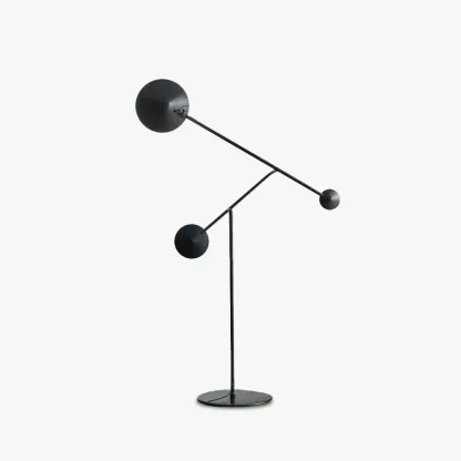 Unusual Metal Linear Study Room Floor Lamp Black
