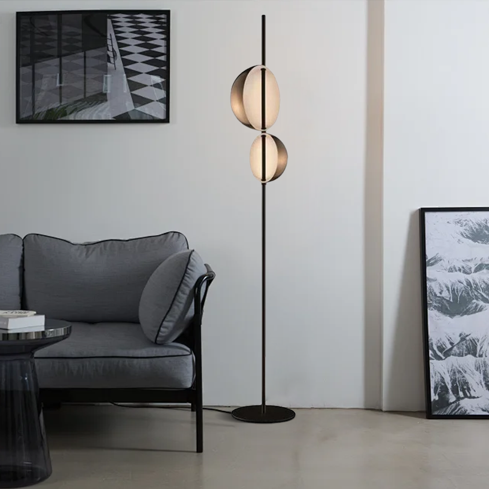 Modern Metal Hooded Black Floor Lamp Bedroom Living Room