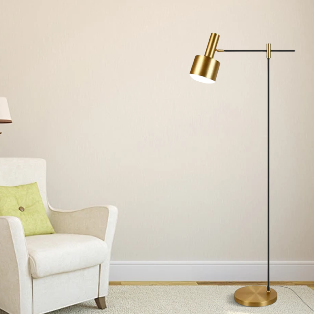Modern Metal Linear Gold Floor Lamp Living Room Bedroom | Riofu