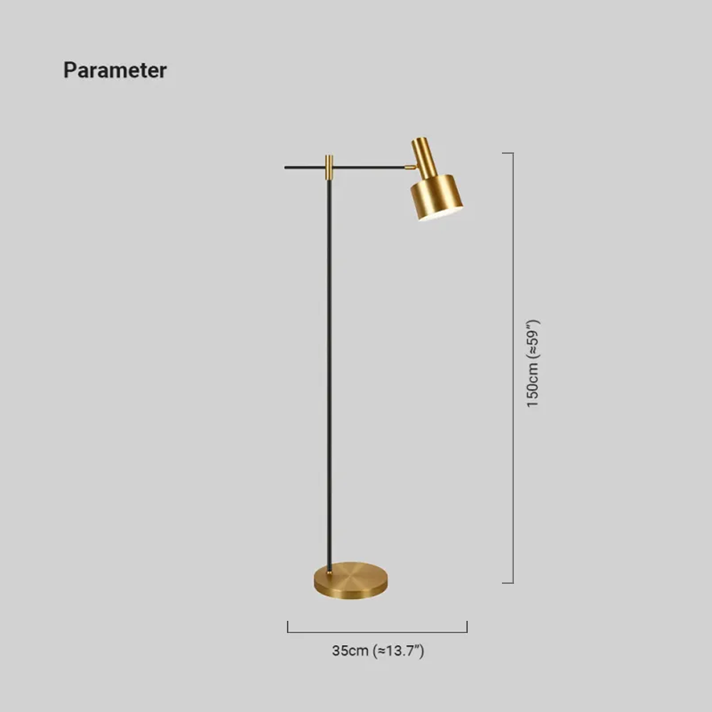 Modern Metal Linear Gold Floor Lamp Living Room