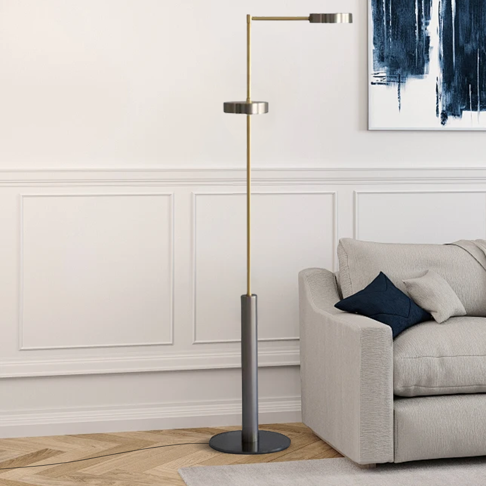 Modern Metal Linear Gold Floor Lamp Bedroom Living Room | Riofu