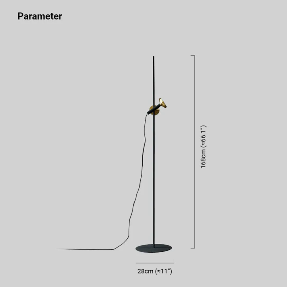 Minimalist Metal Linear Black Floor Lamp Living Room