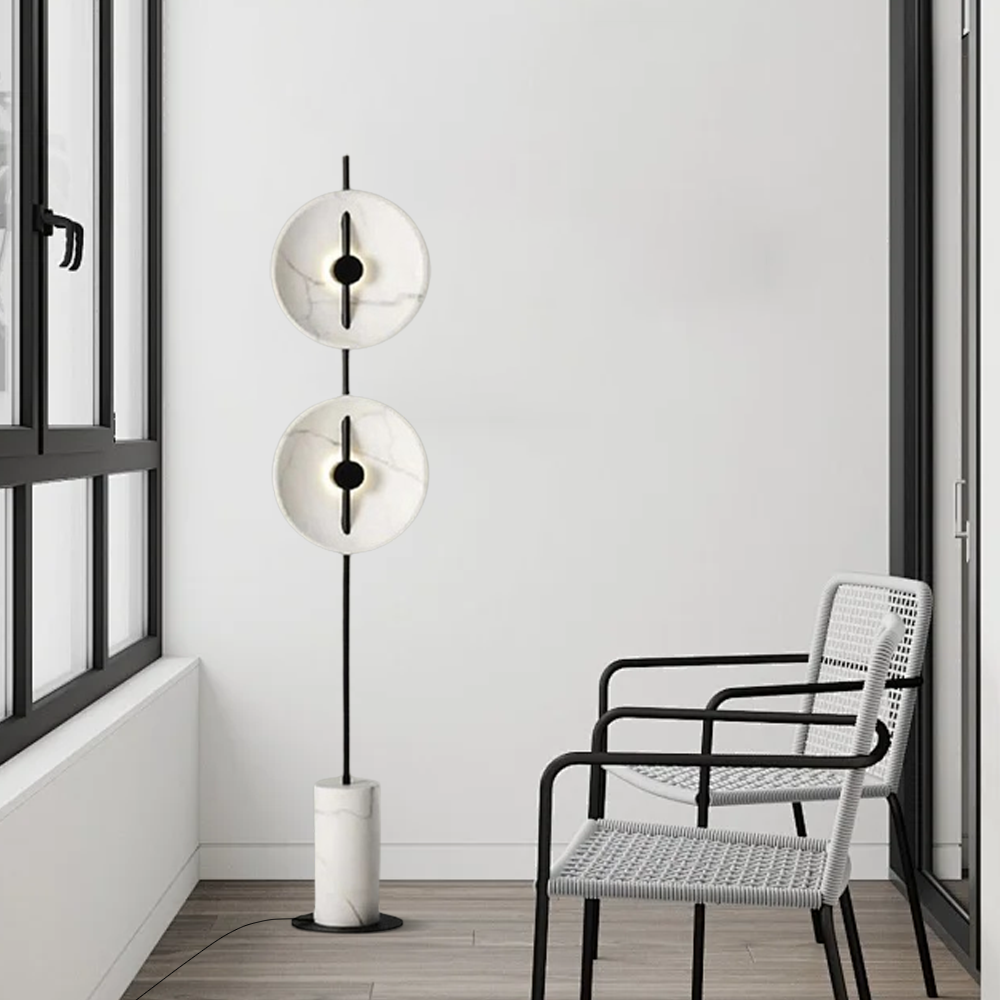 Designer Metal Linear White Floor Lamp Bedroom Living Room