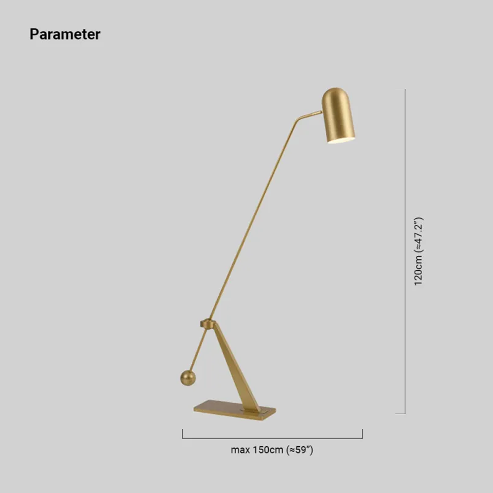 Modern Metal Linear Gold Floor Lamp Living Room