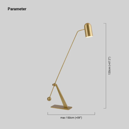 Modern Metal Linear Gold Floor Lamp Living Room