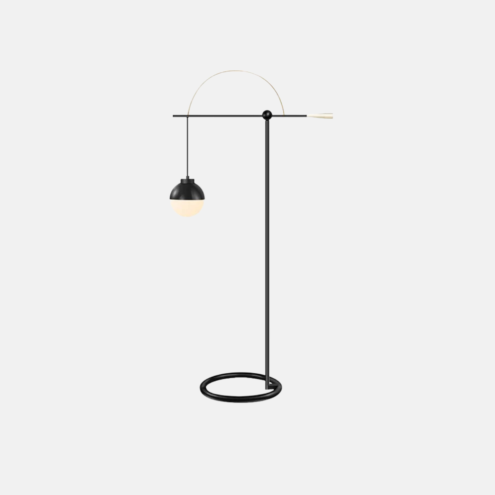 Modern Metal Linear Black Floor Lamp Living Room