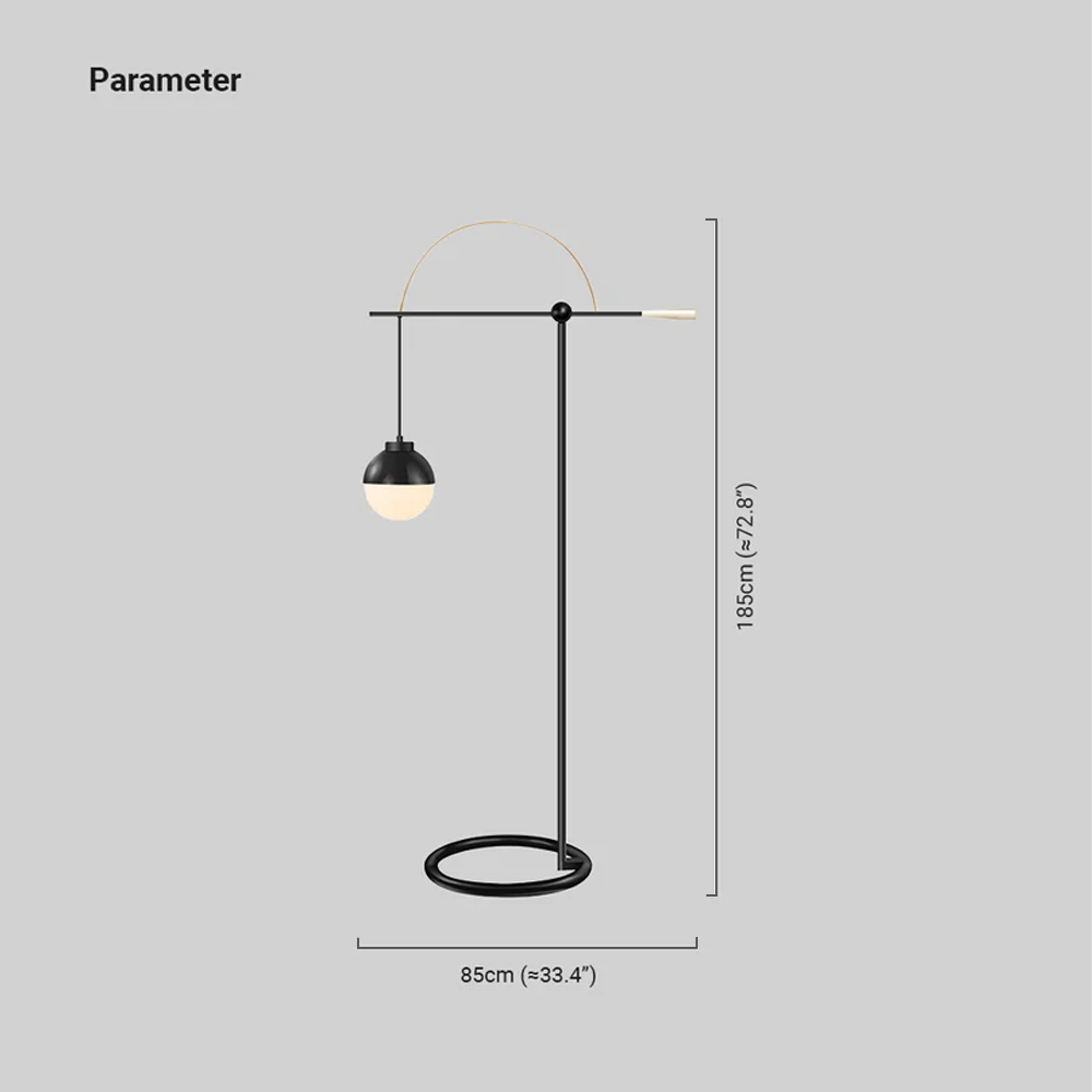 Modern Metal Linear Black Floor Lamp Living Room