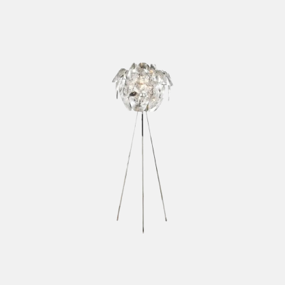 Art Deco Metal  Globular Clear Floor Lamp Living Room