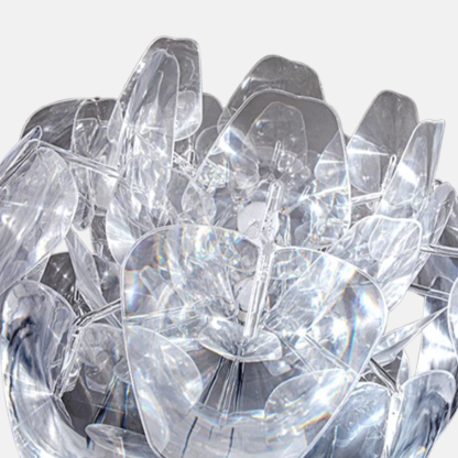 Art Deco Metal  Globular Clear Floor Lamp Living Room