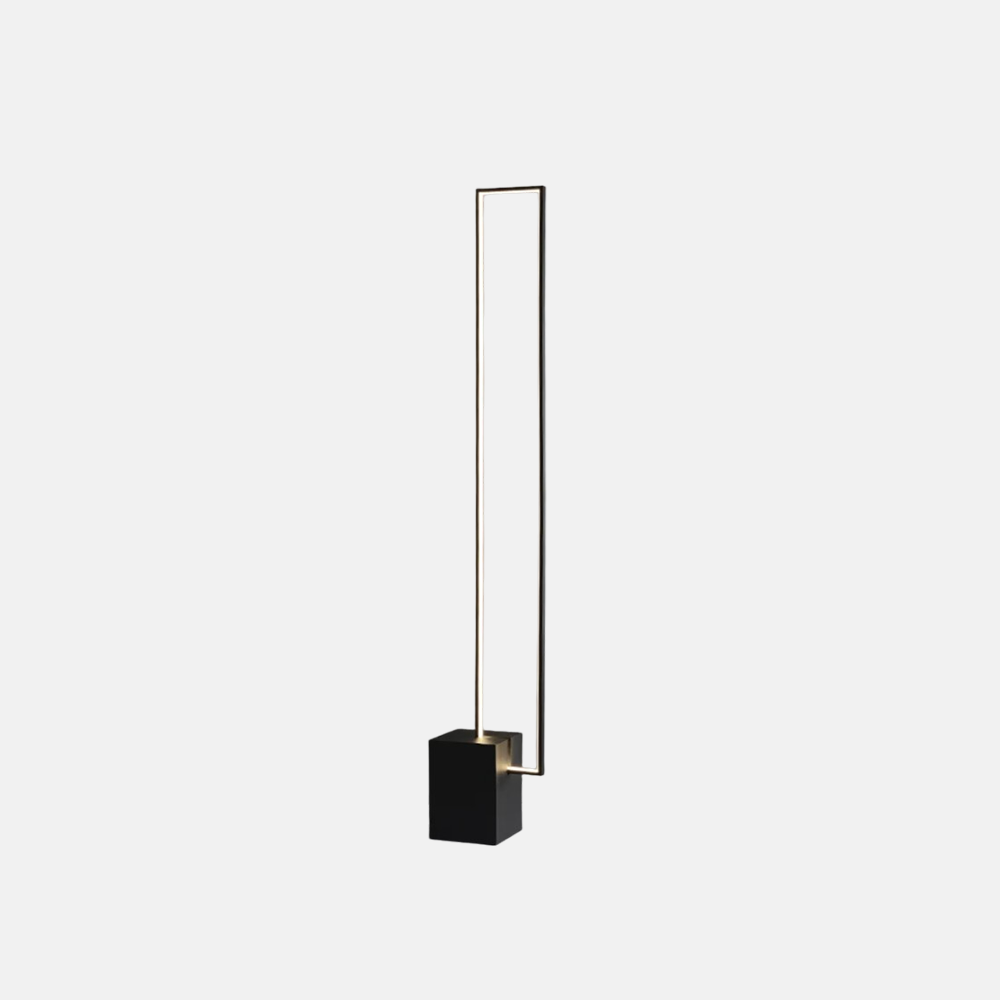 Minimalist Metal Linear Black Floor Lamp Living Room