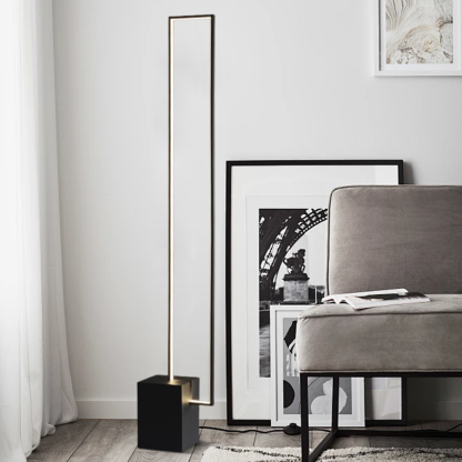 Minimalist Metal Linear Black Floor Lamp Living Room