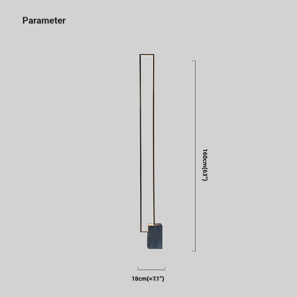 Minimalist Metal Linear Black Floor Lamp Living Room