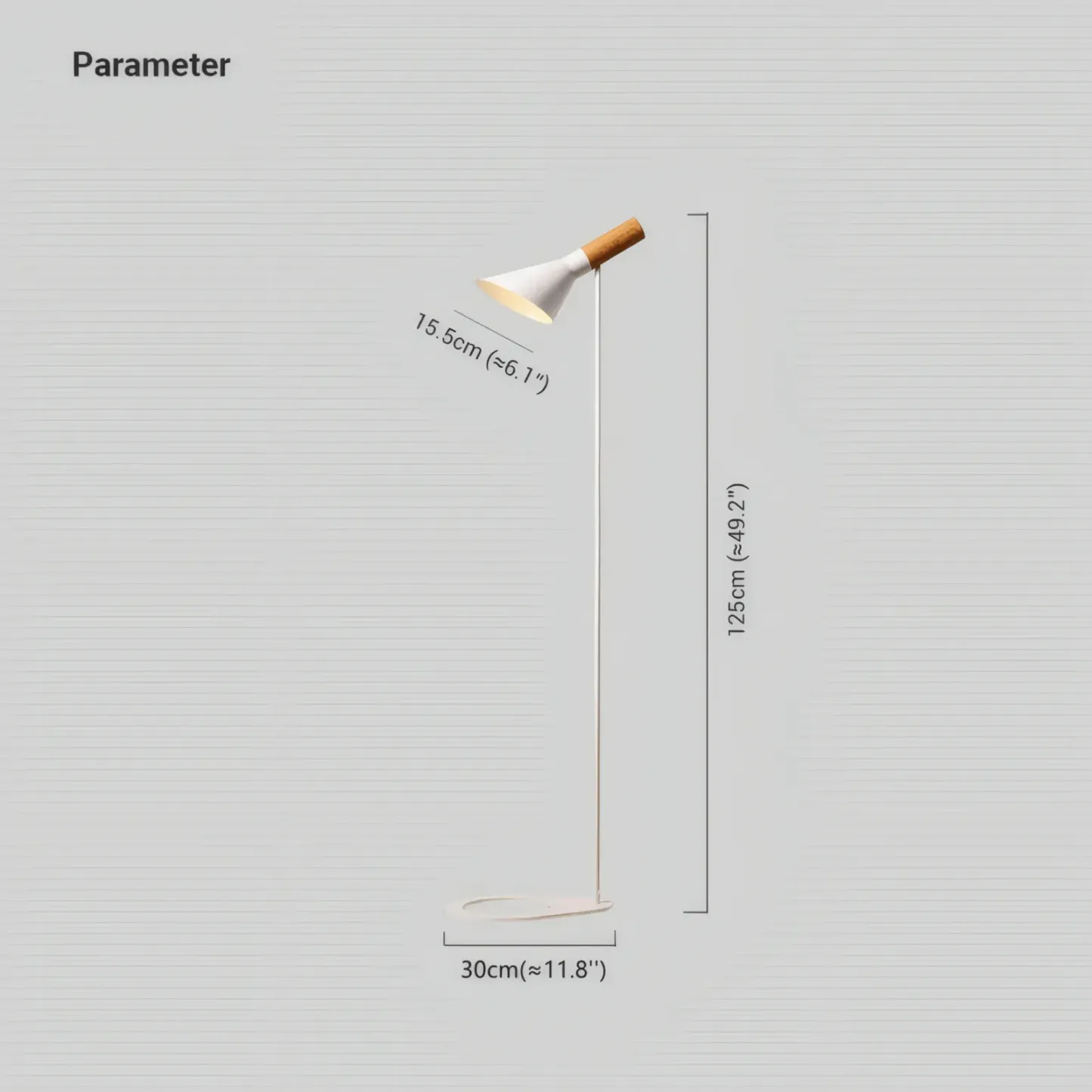 Modern Metal Cap Black White Floor Lamp Living Room