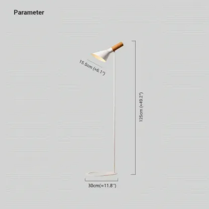 Modern Metal Cap Black White Floor Lamp Living Room