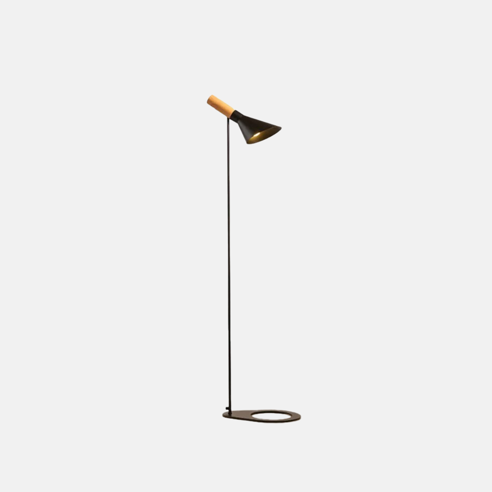 Modern Metal Cap Black White Floor Lamp Living Room