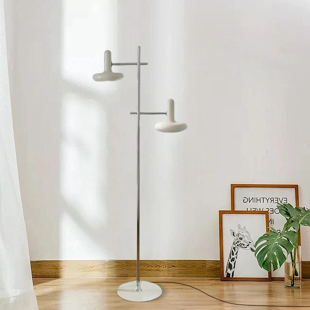 Modern Metal Conical White Floor Lamp Living Room | Riofu