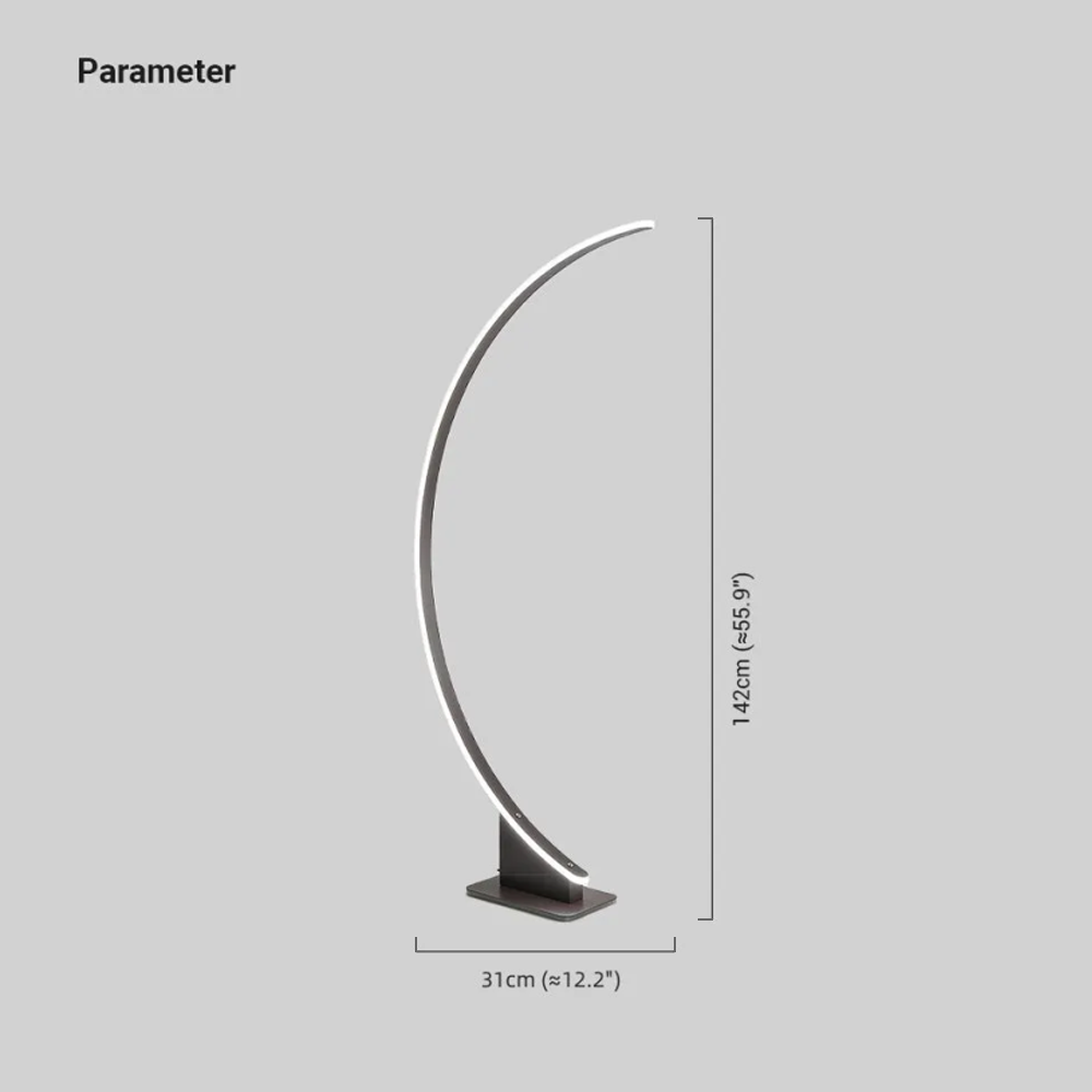 Modern Metal Silicone Linear Black Floor Lamp Living Room