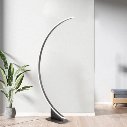 Modern Metal Silicone Linear Black Floor Lamp Living Room
