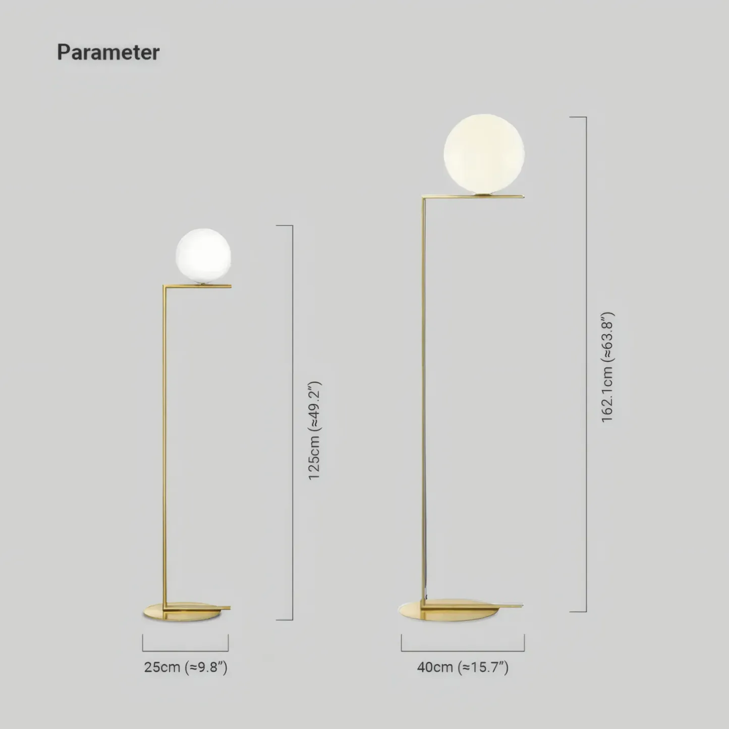 Modern Metal Linear Gold Floor Lamp Living Room