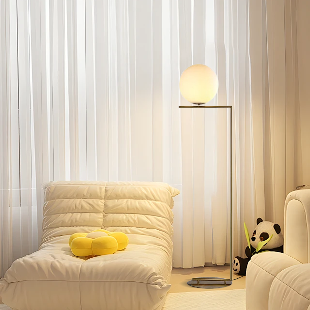 Modern Linear Gold Metal Floor Lamp Living Room Bedroom | Riofu