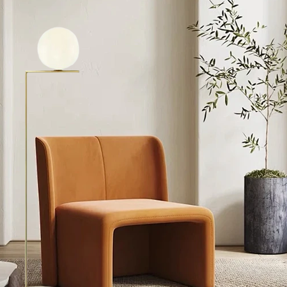 Modern Metal Linear Gold Floor Lamp Living Room