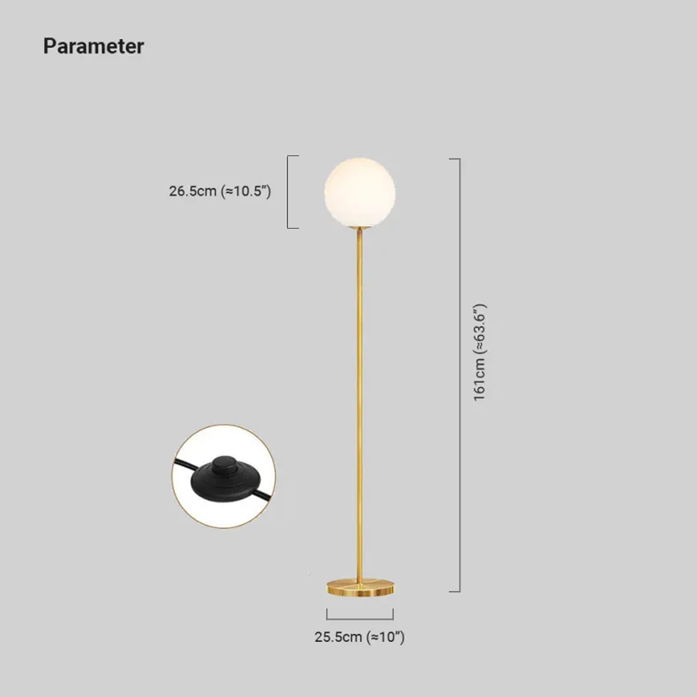 Modern Metal Linear Gold Floor Lamp Living Room