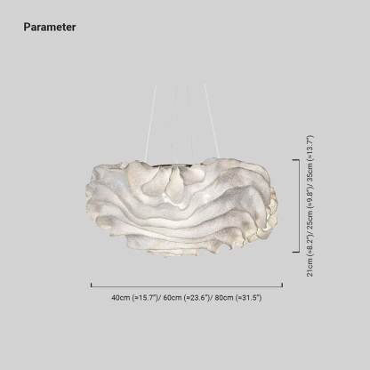Art Decor Metal White Cloudy Bedroom Pendant Light
