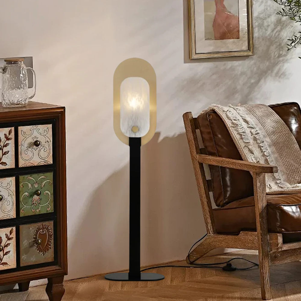 Modern Metal Marble Schistose Black Floor Lamp Living Room