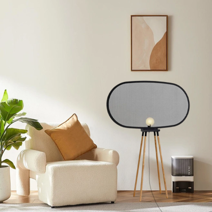 Modern Metal Wood Irregular Black Floor Lamp Living Room