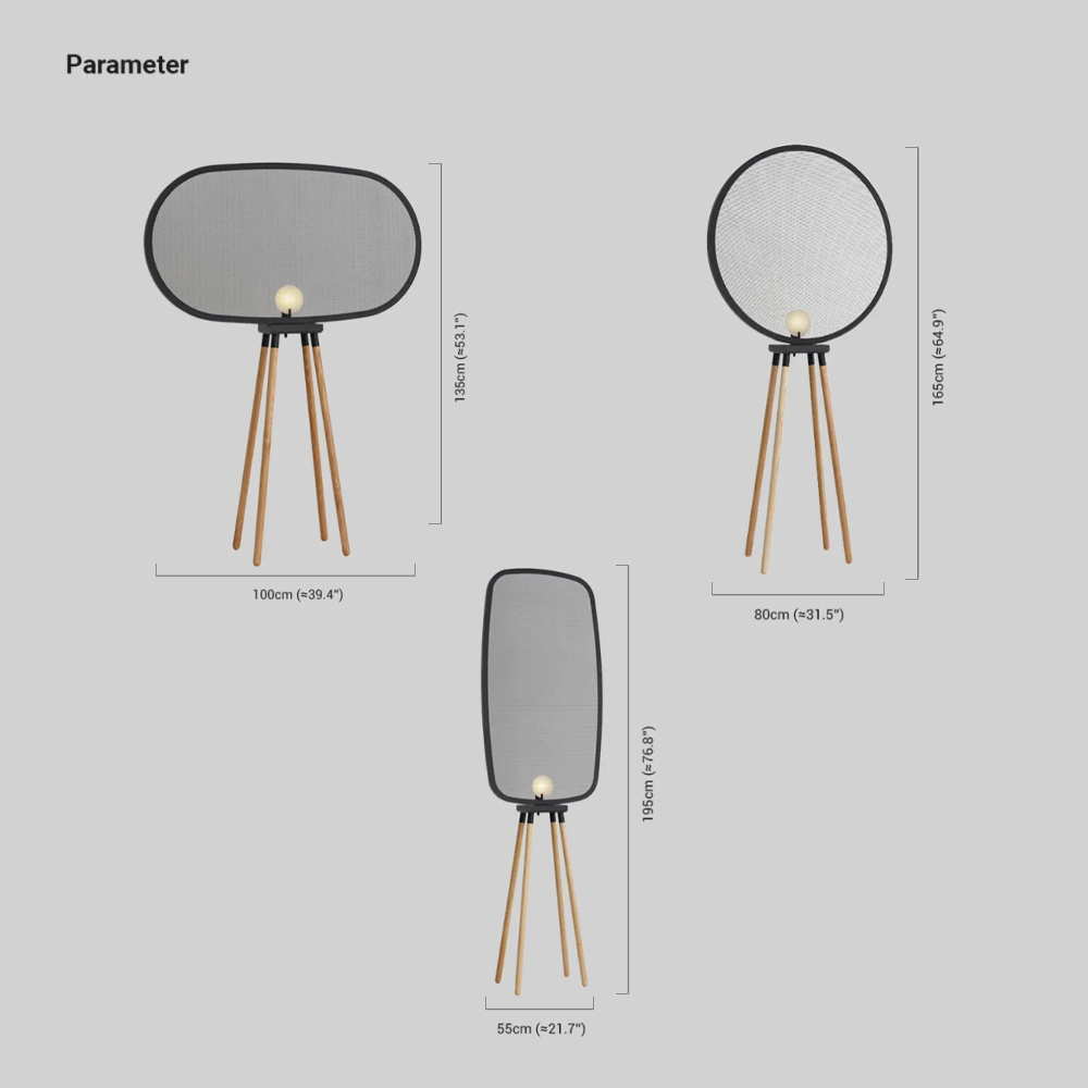 Modern Metal Wood Irregular Black Floor Lamp Living Room