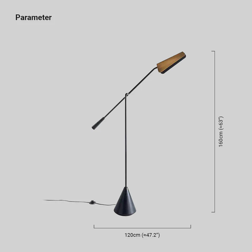 Modern Marble Metal Linear Black Floor Lamp Bedroom