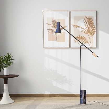 Vintage Metal Hooded Black Floor Lamp living Room