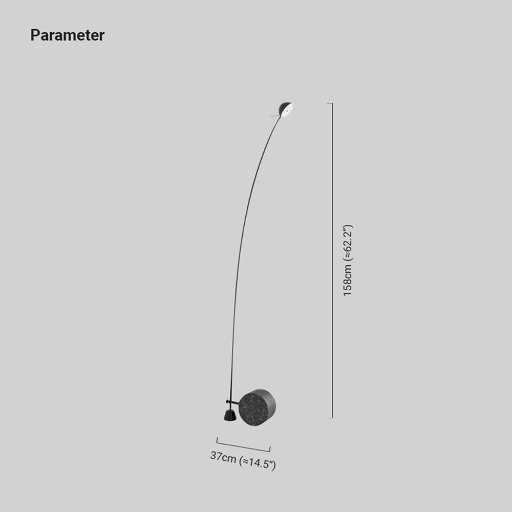 Minimalist Marble Metal Linear Black Floor Lamp Bedroom