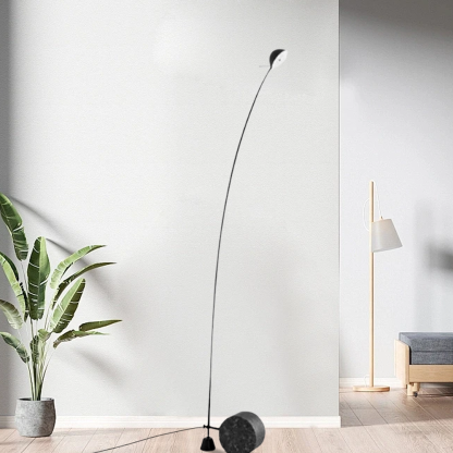 Minimalist Marble Metal Linear Black Floor Lamp Bedroom