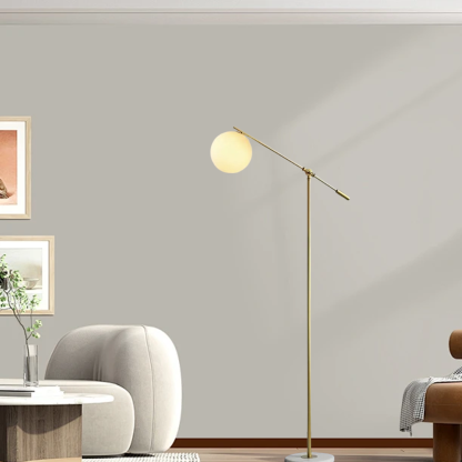 Modern Metal Linear Gold Floor Lamp Living Room
