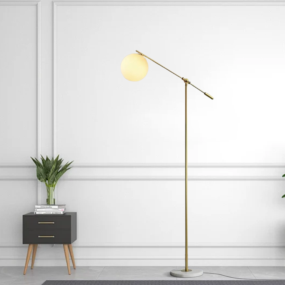 Modern Metal Linear Gold Floor Lamp Living Room