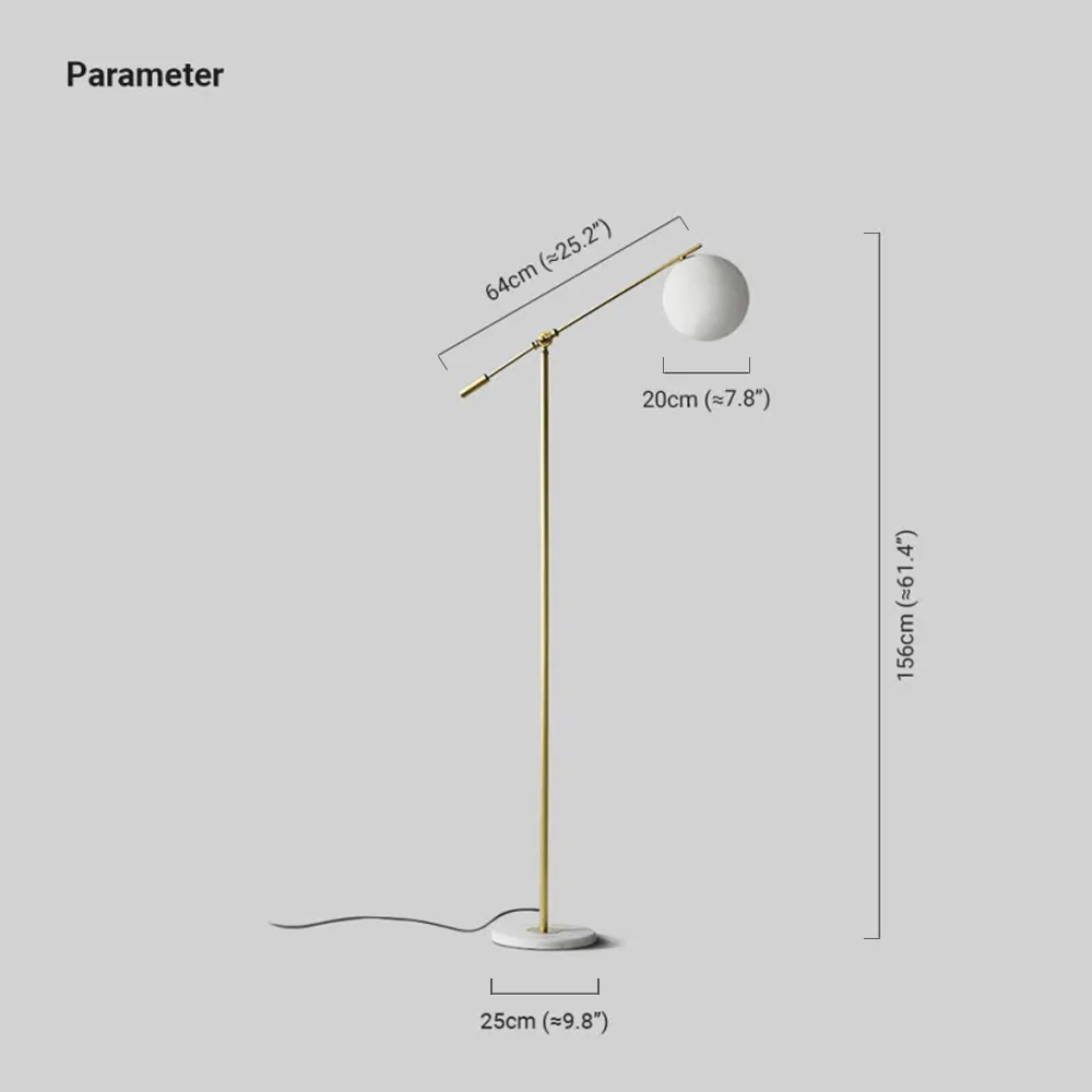 Modern Metal Linear Gold Floor Lamp Living Room