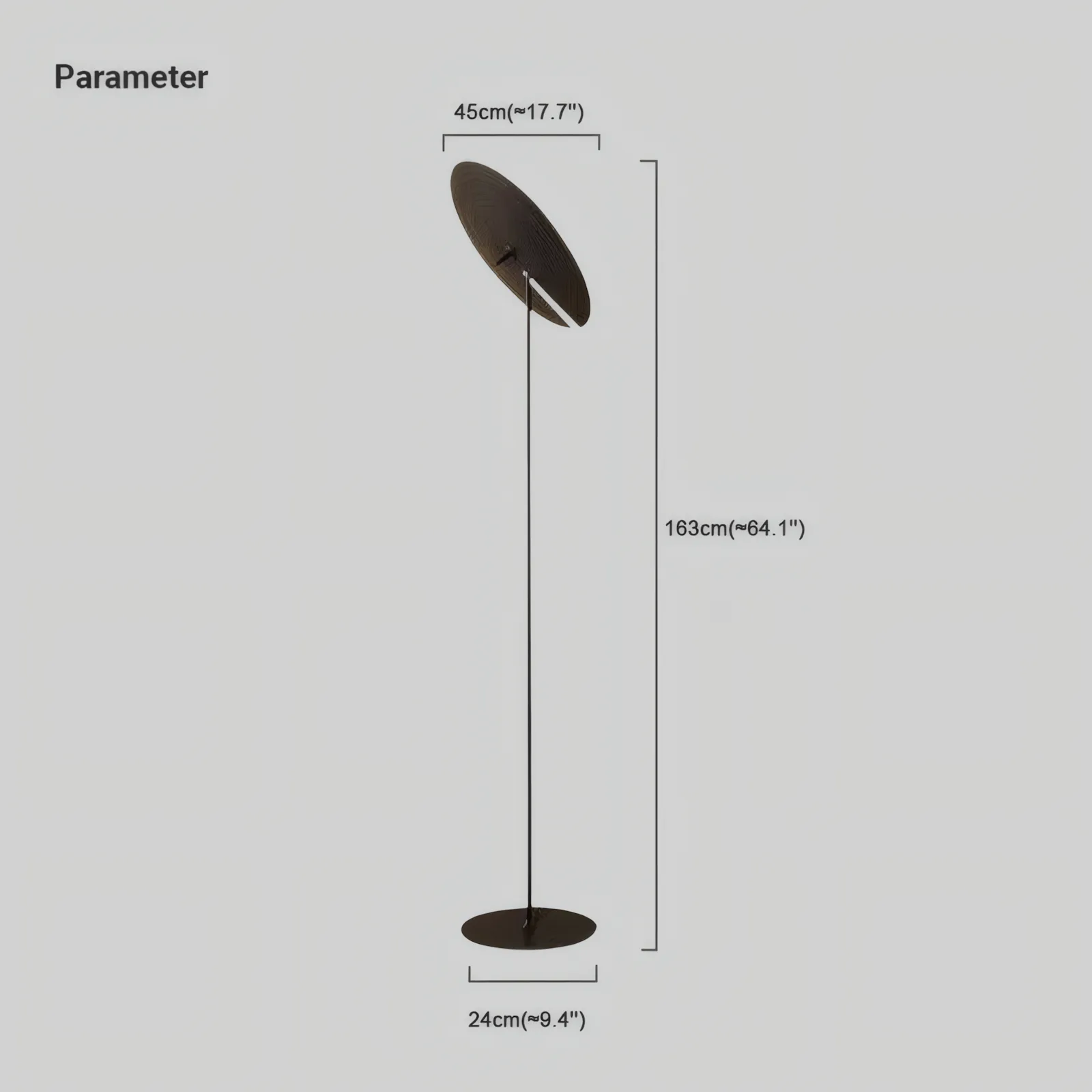Modern Metal Round Black Floor Lamp Table Lamp Living Room