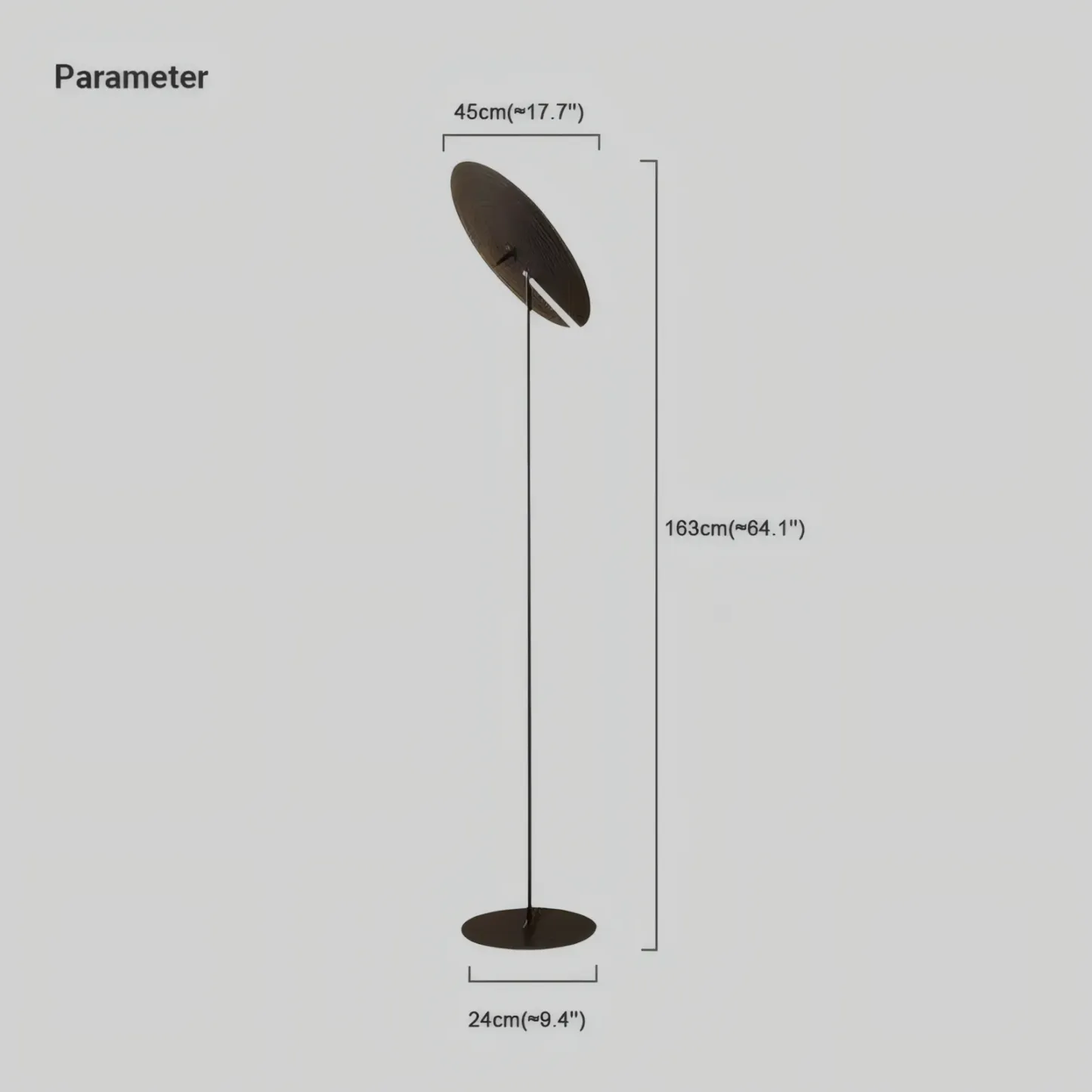 Modern Metal Round Black Floor Lamp Table Lamp Living Room