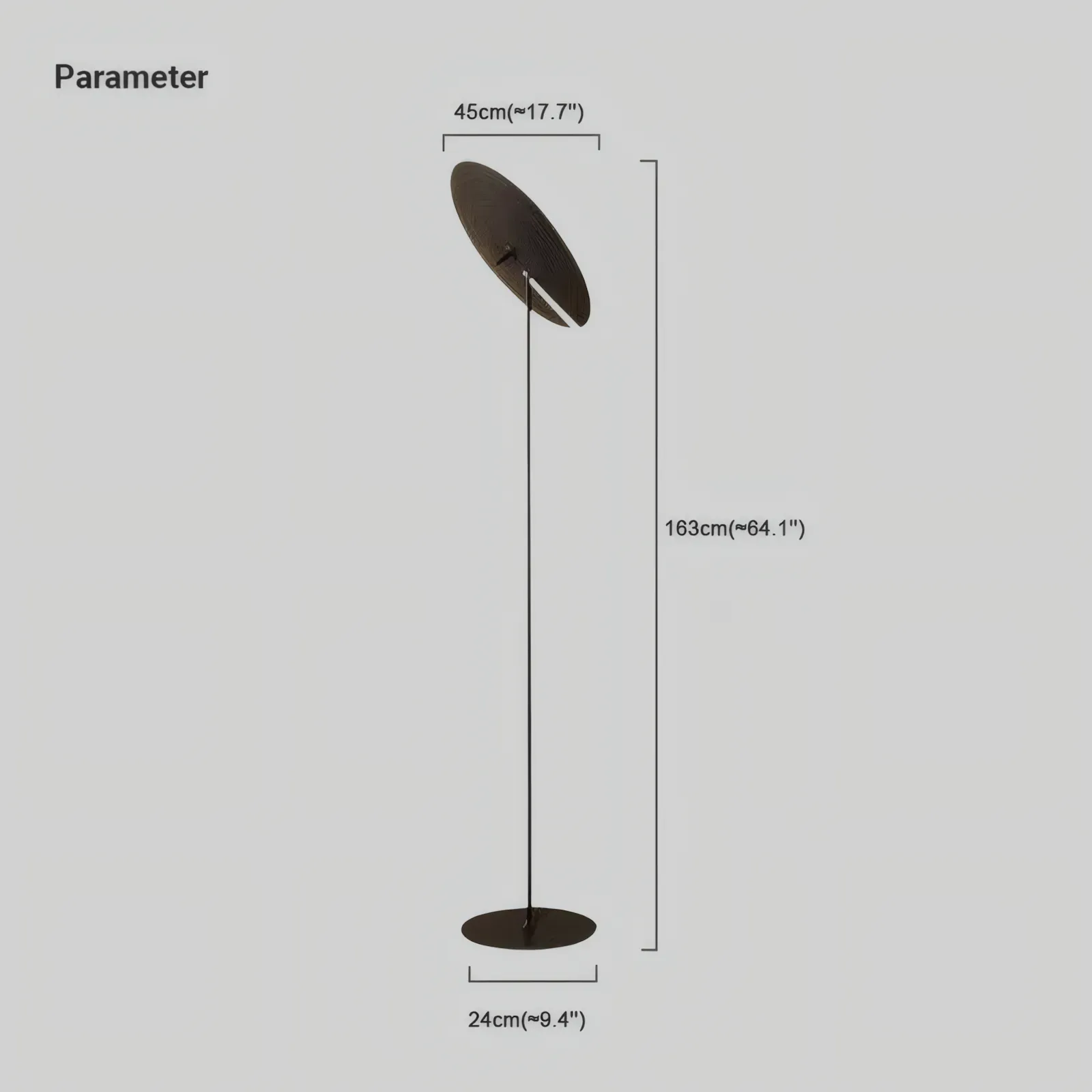 Modern Metal Round Black Floor Lamp Table Lamp Living Room