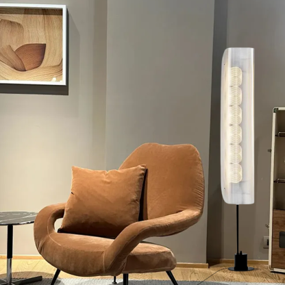 Modern Metal Acrylic Cylindrical Black Floor Lamp Bedroom