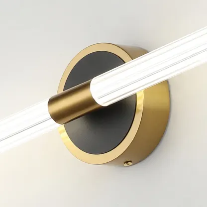 Modern Metal Black Mirror Front Vanity Wall Lamp, Circle