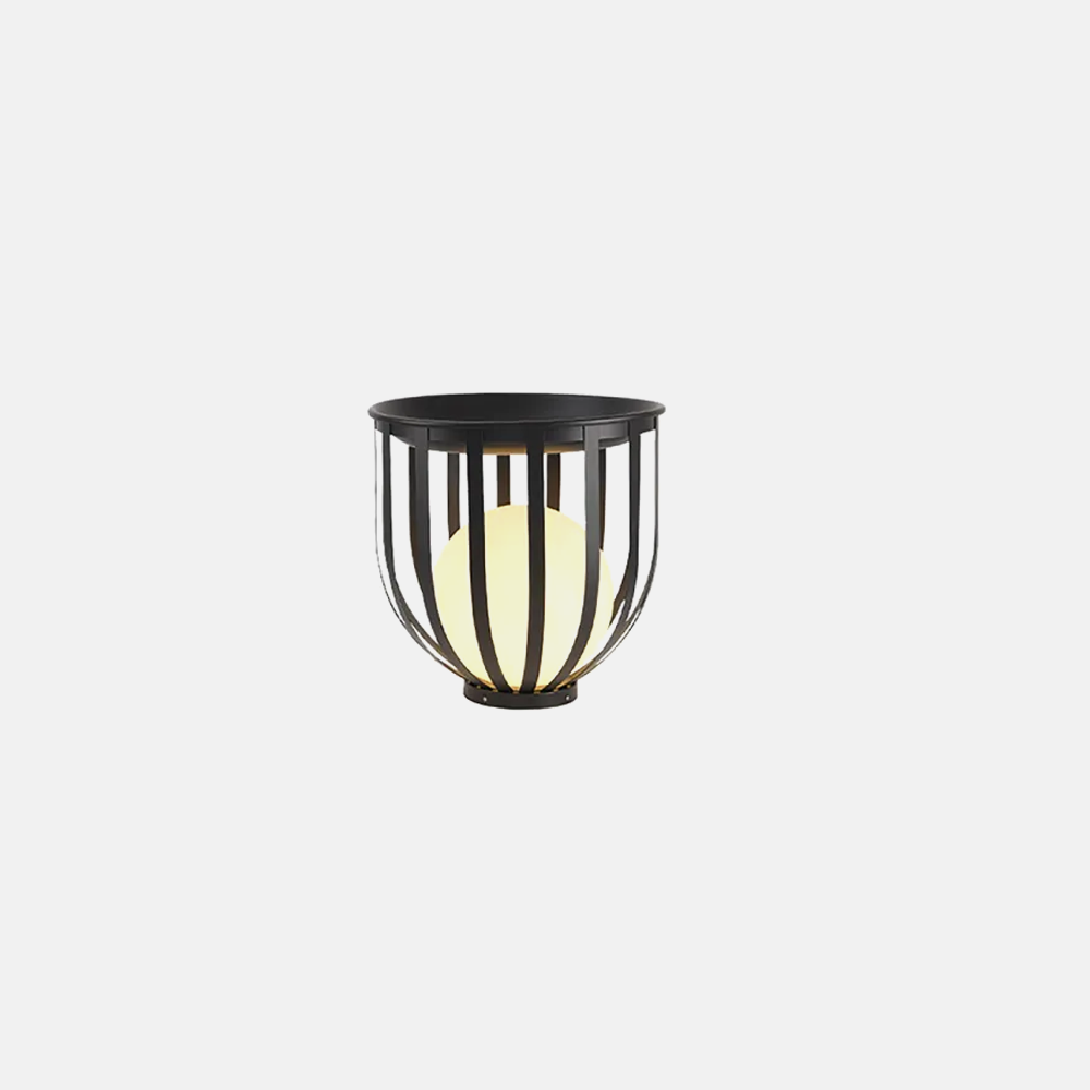 Modern Metal Lantern Black Floor Lamp Outdoor