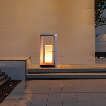 Modern Metal Rectangular Black Floor Lamp Outdoor